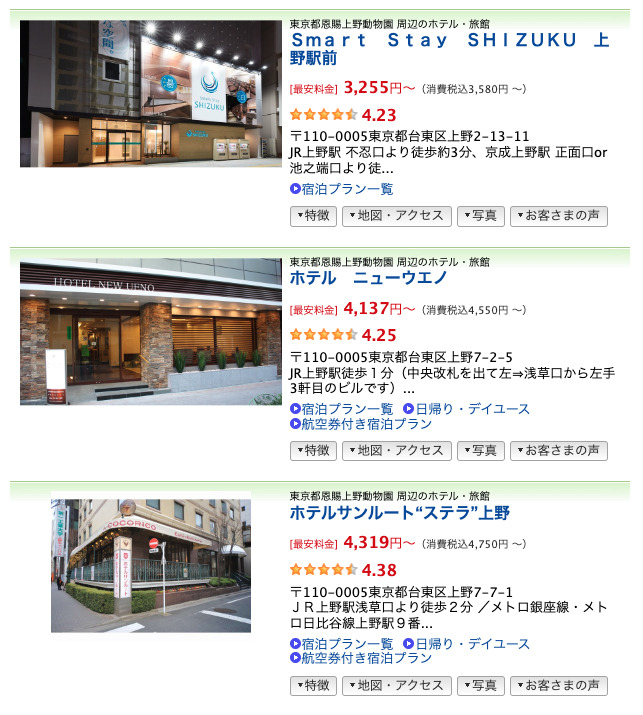 上野動物園の混雑状況を知ったらホテルの最安値情報も知ろう